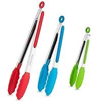 Algopix Similar Product 17 - Kitchen Tongs Set of 3 Cooking Tongs