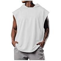 Algopix Similar Product 16 - Mens Hooded Sleeveless Tops