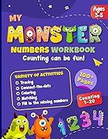 Algopix Similar Product 9 - My Monster Numbers Workbook Preschool