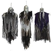 Algopix Similar Product 2 - JOYIN 3 Pack Hanging Halloween Skeleton