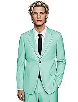 Algopix Similar Product 11 - HUUTOE Mint Green Mens Suit Mens