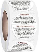 Algopix Similar Product 1 - White Candle Warning Labels Candle Jar