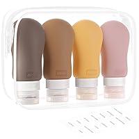Algopix Similar Product 17 - AMMAX Portable Travel Bottles Set Leak