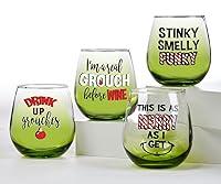 Algopix Similar Product 11 - Giftcraft Grouch Stemless Wine Glass