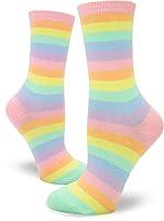 Algopix Similar Product 6 - ModSocks Womens Pastel Rainbow Striped