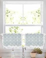 Algopix Similar Product 5 - Blue Boho Kitchen Curtains 36 Inch