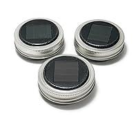 Algopix Similar Product 2 - SET of THREE Solar Lids For Mason Jar
