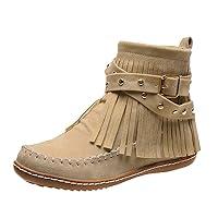 Algopix Similar Product 17 - Cowboy Boots for Women Fringe Round Toe