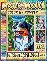 Algopix Similar Product 6 - Christmas Dogs Mystery Mosaics Color by