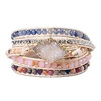 Algopix Similar Product 12 - YGLINE Boho Handmade Wrap Leather Tube
