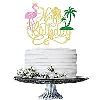 Algopix Similar Product 20 - Florcmet Glitter Flamingo Cake Toppers