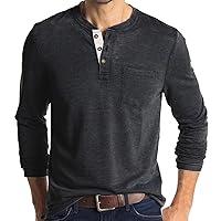 Algopix Similar Product 5 - Mens Henley Shirt Lightweight