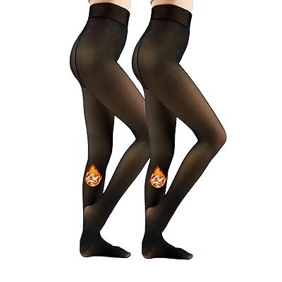 Best Deal for Fleece Lined Tights Sheer Winter - 2 Pack Fake