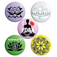 Algopix Similar Product 19 - Set of 5 Yoga Fridge Magnets 5 Pack Set