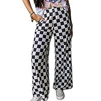 Algopix Similar Product 7 - Women Checkered Pants Wide Leg High