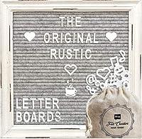 Algopix Similar Product 20 - Gray Felt Letter Board with Rustic