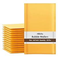 Algopix Similar Product 10 - HBlife 50Pcs Bubble Mailers 4x8 Inches