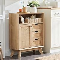 Algopix Similar Product 4 - Natural Rattan Small Bathroom Cabinet