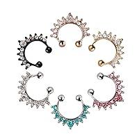 Algopix Similar Product 9 - TOFOCO COM Fake Nose Rings 4Pcs Faux
