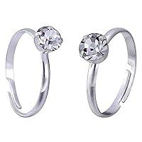 Algopix Similar Product 20 - Topoox 60 Pack Silver Diamond Rings for