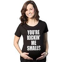 Algopix Similar Product 6 - Maternity Kicking Me Smalls Funny T