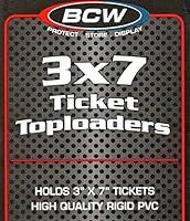 Algopix Similar Product 5 - BCW 2 Packs 50 Ticket 3X7 Toploaders
