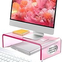 Algopix Similar Product 10 - NovaMode Acrylic Monitor Stand Pink