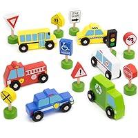 Algopix Similar Product 3 - 15Piece Busy City Wooden Street Signs