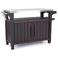 Algopix Similar Product 2 - Keter Outdoor Rolling Table Cart for