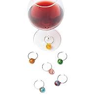 Algopix Similar Product 1 - True Swirl: Glass Metal Wine Charms