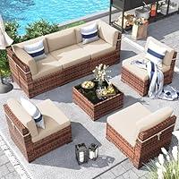 Algopix Similar Product 14 - Patio Furniture Set 7 Pieces Outdoor