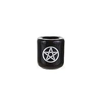 Algopix Similar Product 20 - Mega Candles  Ceramic Silver Pentacle