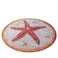 Algopix Similar Product 16 - Color Starfish Round Latch Hook Rug