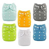 Algopix Similar Product 12 - ALVABABY Baby Cloth Diapers 6 Pack with