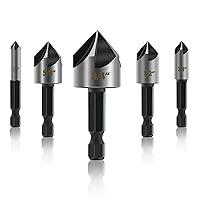 Algopix Similar Product 16 - GMTOOLS 5PCS Countersink Drill Bit Set