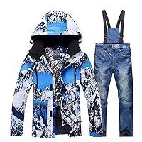 Algopix Similar Product 4 - Men Ski Suits Warm Snow Jacket and