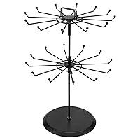 Algopix Similar Product 10 - MyGift 2 Tier Black Metal Rotating