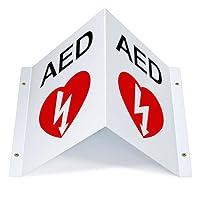 Algopix Similar Product 1 - AED Projecting Sign with Down Arrow 