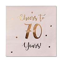 Algopix Similar Product 6 - Cheers to 70 Years Cocktail Napkins 