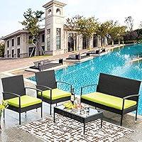 Algopix Similar Product 18 - Merax 4 PC Outdoor Rattan Furniture Set