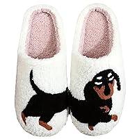 Algopix Similar Product 17 - QIPILON Dachshund Fluffy Slippers