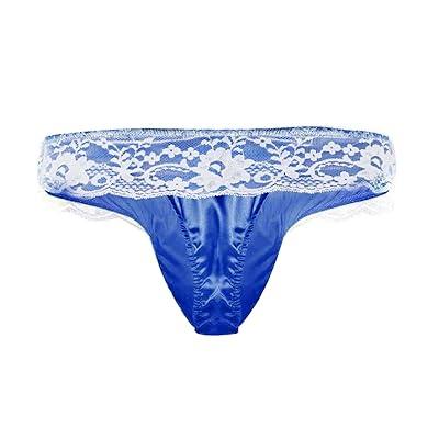 Best Deal for Shiny Underwear Sissy Panties Men's Thongs Lace Bikini