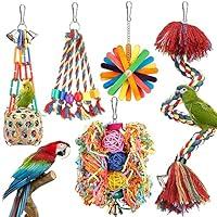 Algopix Similar Product 17 - Bird Toys Bird Rope Perch with Bell