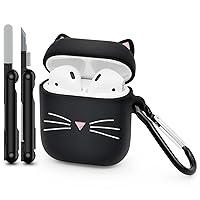 Algopix Similar Product 18 - Dumkery Cute Airpods Case Whisker Cat
