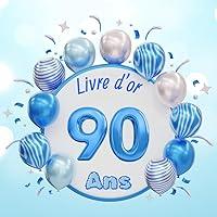 Algopix Similar Product 10 - livre dor 90 ans bleu carnet original