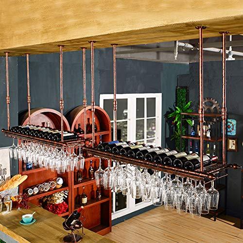 Wine Racks, Ceiling-Type Wine Holder Wine Bottle Holder, Retro Iron Upside  Down Stemware Goblet Wine Glass Holder, Storage Floating Shelves
