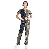 Algopix Similar Product 20 - Womens Scrubs Set 2024 Cute Graphic