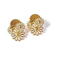 Algopix Similar Product 19 - Youzealou Three Daisy Flower Stud