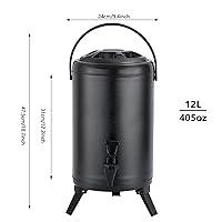 12L Hot & Cold Tea Water Dispenser Insulated Beverage Dispenser  Stainless Steel