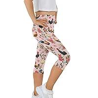 Algopix Similar Product 11 - Epaihaiy Chicken Floral Leggings for